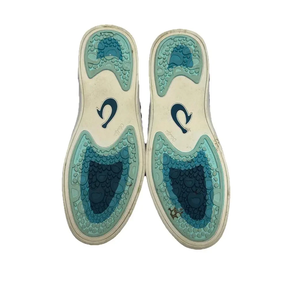 Olukai Hale'iwa Womens Size 8.5 Black Teal Casual Slip On Comfort Walking Shoes - Picture 7 of 8